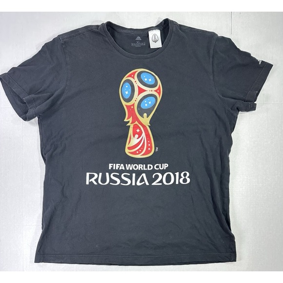 adidas Other - Adidas FIFA WORLD CUP RUSSIA 2018 Black Short Sleeve T-Shirt - Men's Size XL